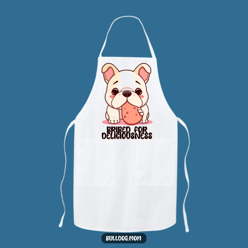 Funny Kawaii Bulldog Treat Apron - Eager Pup Chef Gift