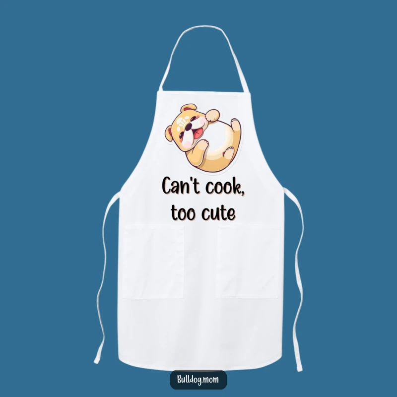 Funny Kawaii Bulldog Apron - Playful Pup Chef Gift