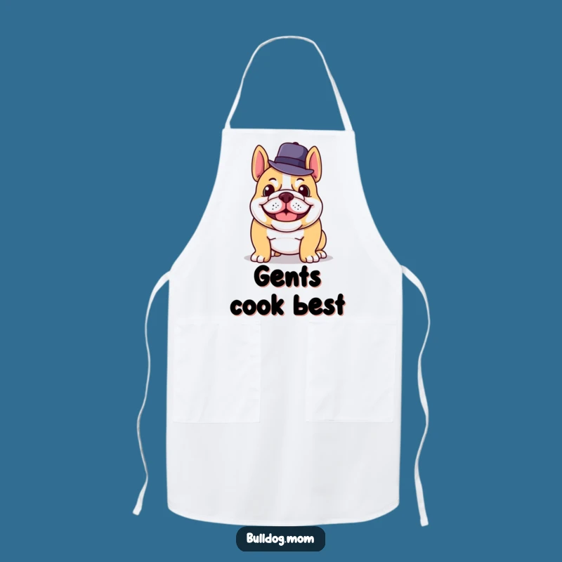 Funny Bulldog Apron: Chef's Grinning Hat Tip Kitchen Gift