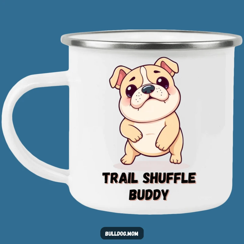 Funny Kawaii Bulldog Shuffle Camping Mug - Dog Dance Outdoor Gift