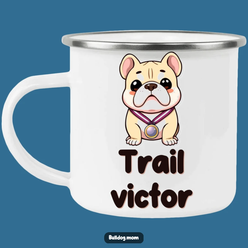 Funny Bulldog Medal Camping Mug: Your Go-To Humorous Adventure Companion