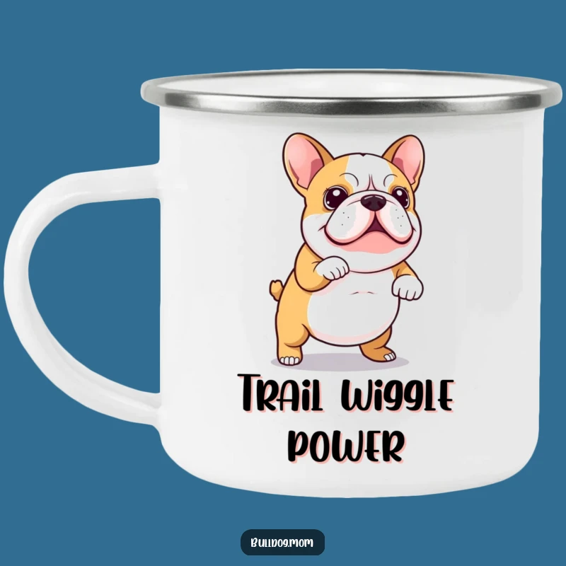 Funny Kawaii Bulldog Dance Camping Mug: Adventure with Hilarious Moves!