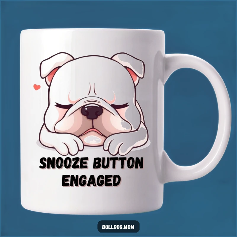 Funny Kawaii Bulldog Nap Mug: Sleepy Dog Art, Cozy Bulldog Gift for Relaxation