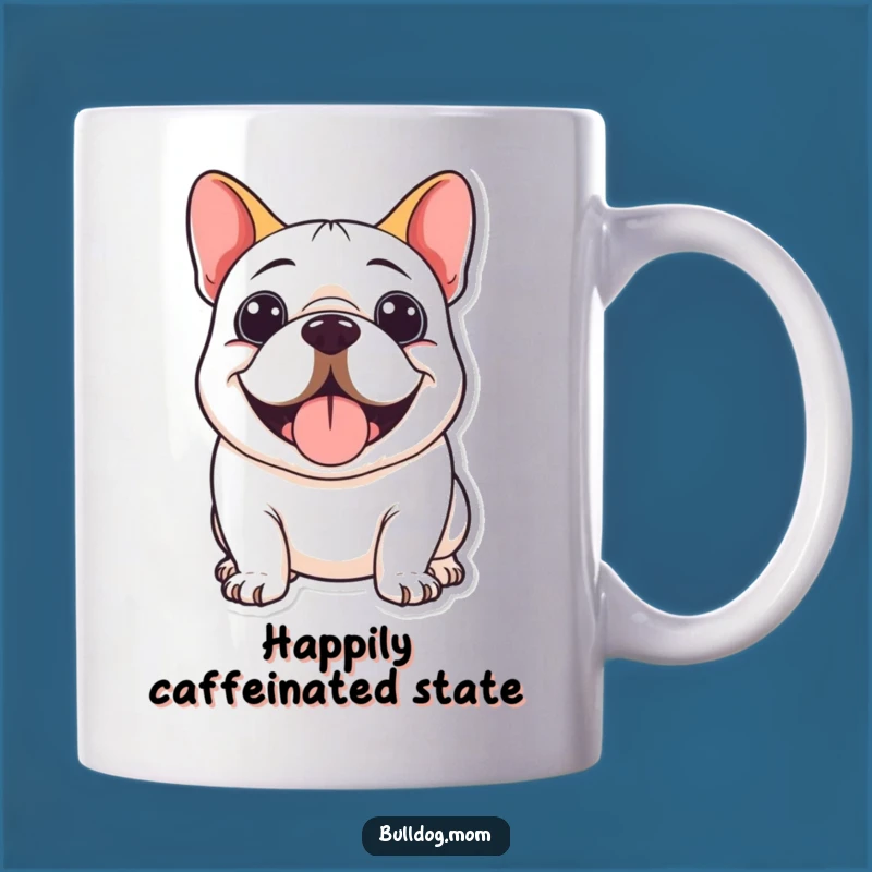 Funny Kawaii Bulldog Smile Mug: Hilarious Gift for Happy Dog Owners!