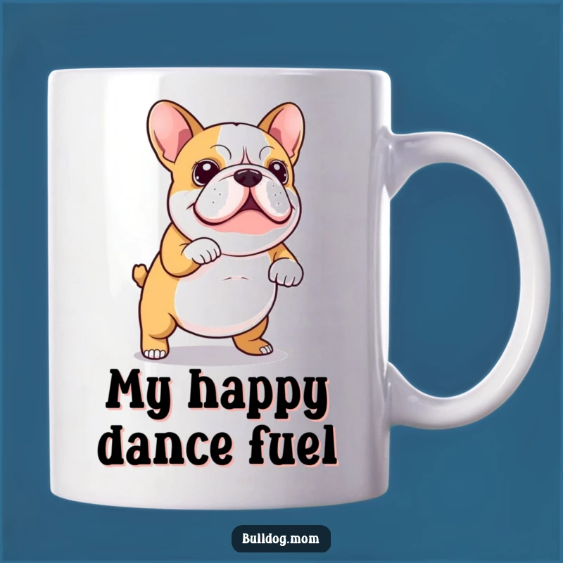 Funny Kawaii Bulldog Dance Mug: A Hilarious Gift for Dog Lovers Who Love to Wag!