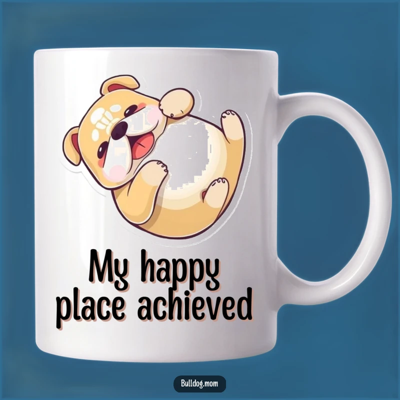 Funny Kawaii Bulldog Rolling Mug - Playful Pup Gift