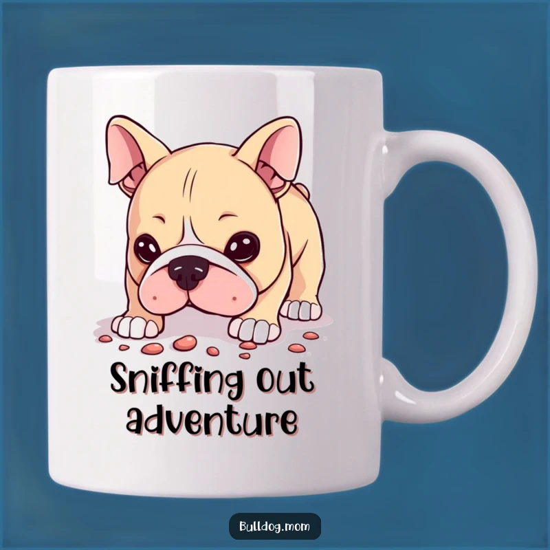 Funny Curious Bulldog Mug: Hilarious Sniffer for Coffee Lovers!