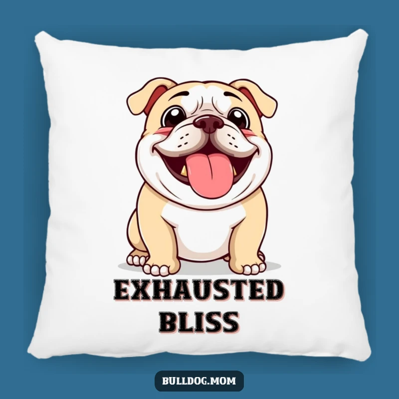 Funny Bulldog Panting Pillow: Cuddle Up with This Happy Pup's Charm