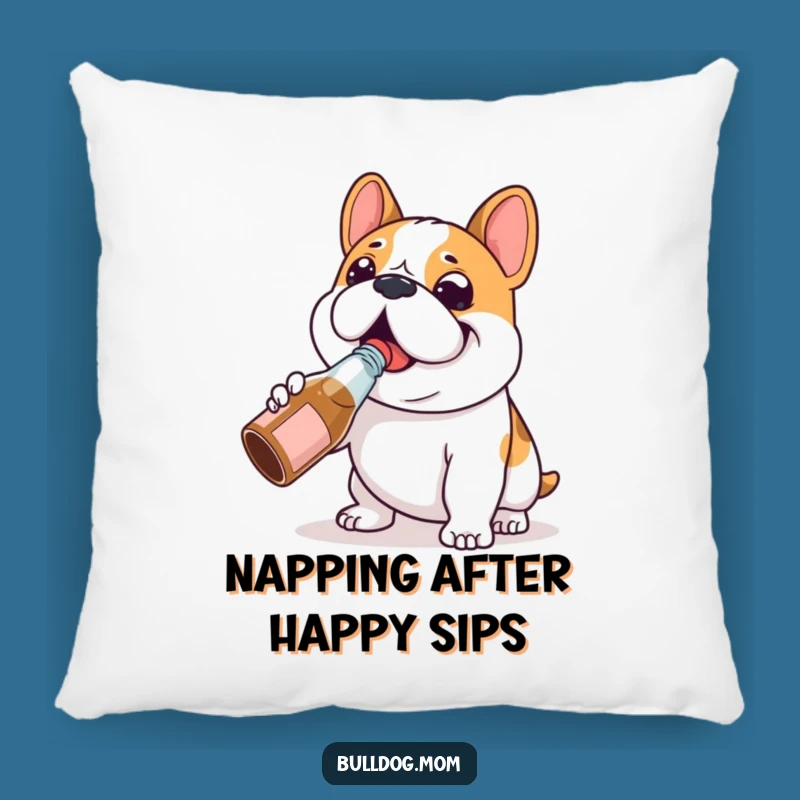 Funny Bulldog Chug Pillow: Cozy Comfort and Canine Joy