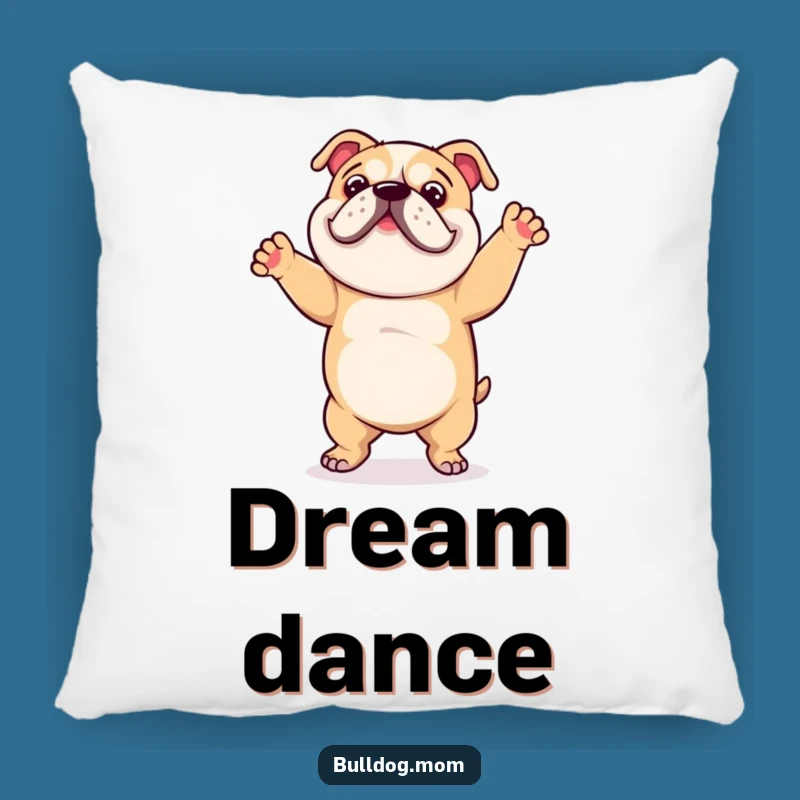 Funny Bulldog Dance Pillow: Cuddle Up with This Clumsy Pup's Joyful Charm