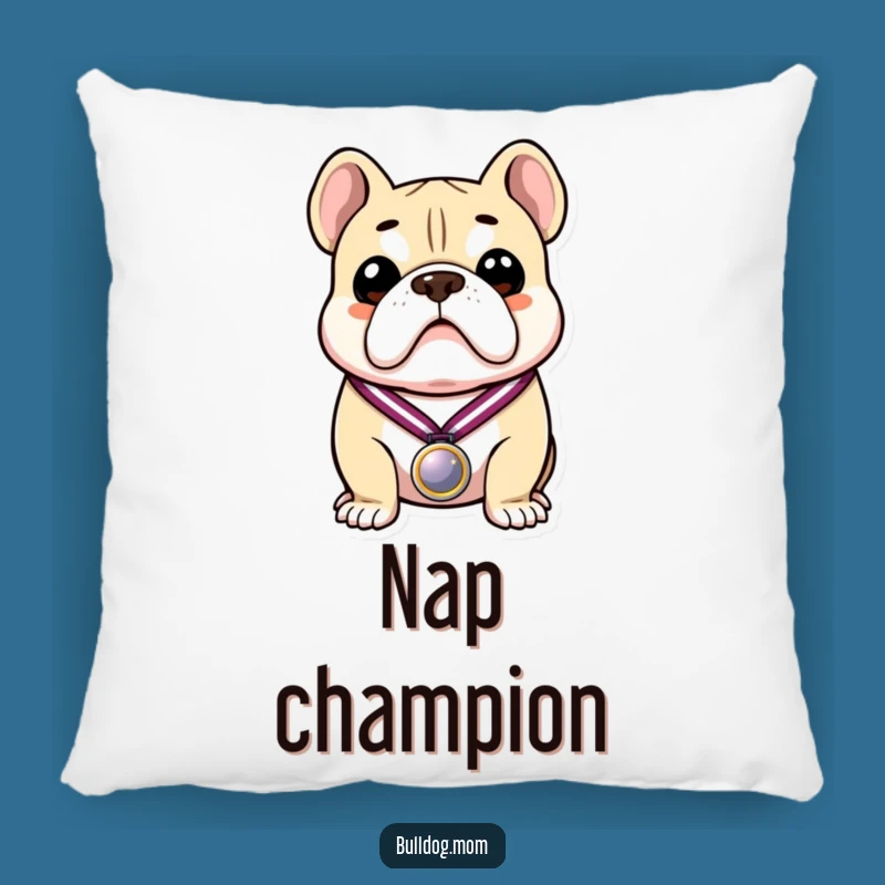 Funny Bulldog Medal Pillow: Cozy Up with This Proud Pup's Humorous Accent
