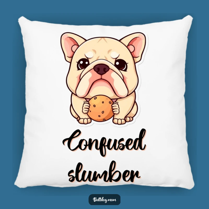 Funny Kawaii Bulldog Pillow: Cozy Confusion, a Soft and Funny Dog Lover Gift