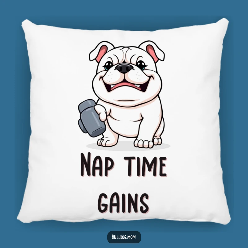 Rest and Recover: Funny Kawaii Bulldog Dumbbell Pillow