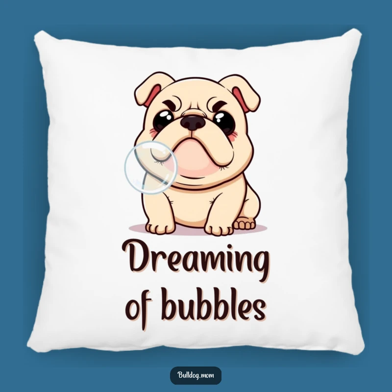 Soft Funny Kawaii Bulldog Pillow, Cozy & Humorous Bubble Catcher Decor