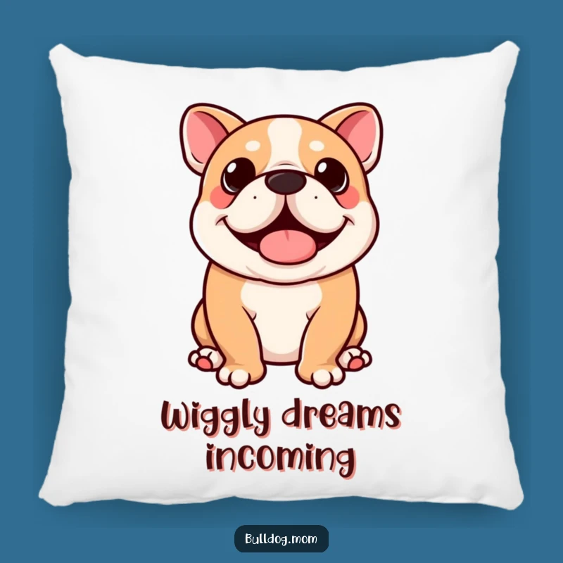 Funny Kawaii Bulldog Pillow: Cozy Joyful Wiggle, a Soft and Funny Dog Gift