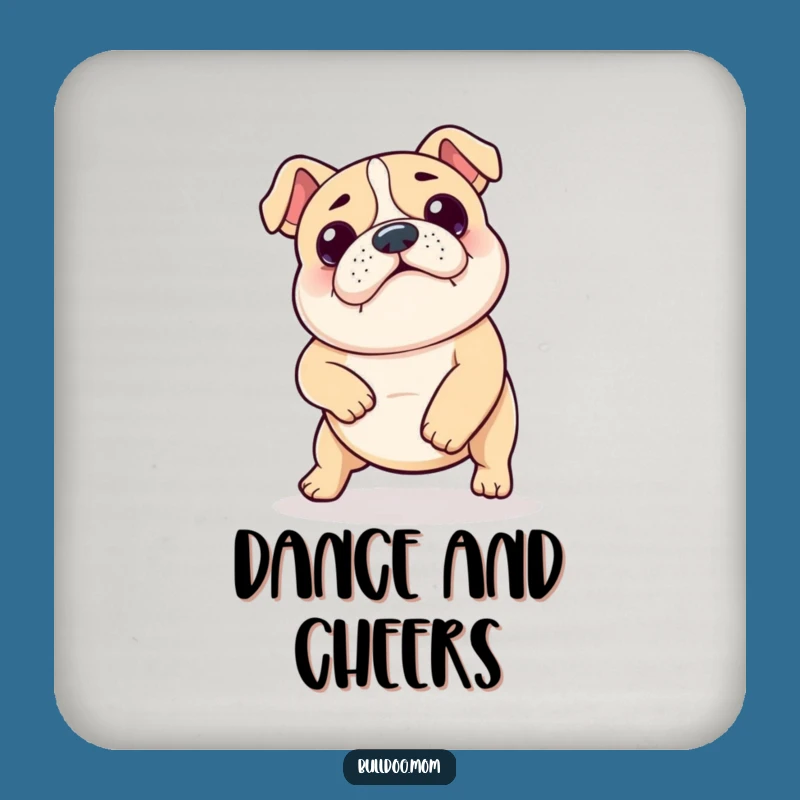 Funny Kawaii Bulldog Shuffle Coaster - Hilarious Dog Decor Gift