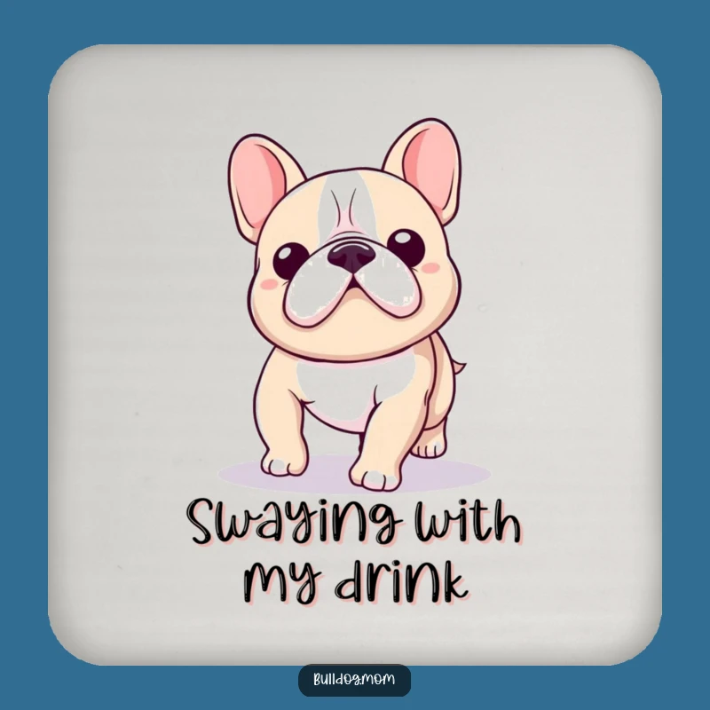 Funny Kawaii Bulldog Wobble Coaster: Hilarious Gift to Protect Tables!