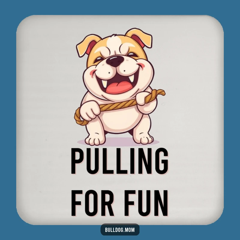 Funny Kawaii Bulldog Tug-of-War Coaster - Happy Grunt Puppy Protection