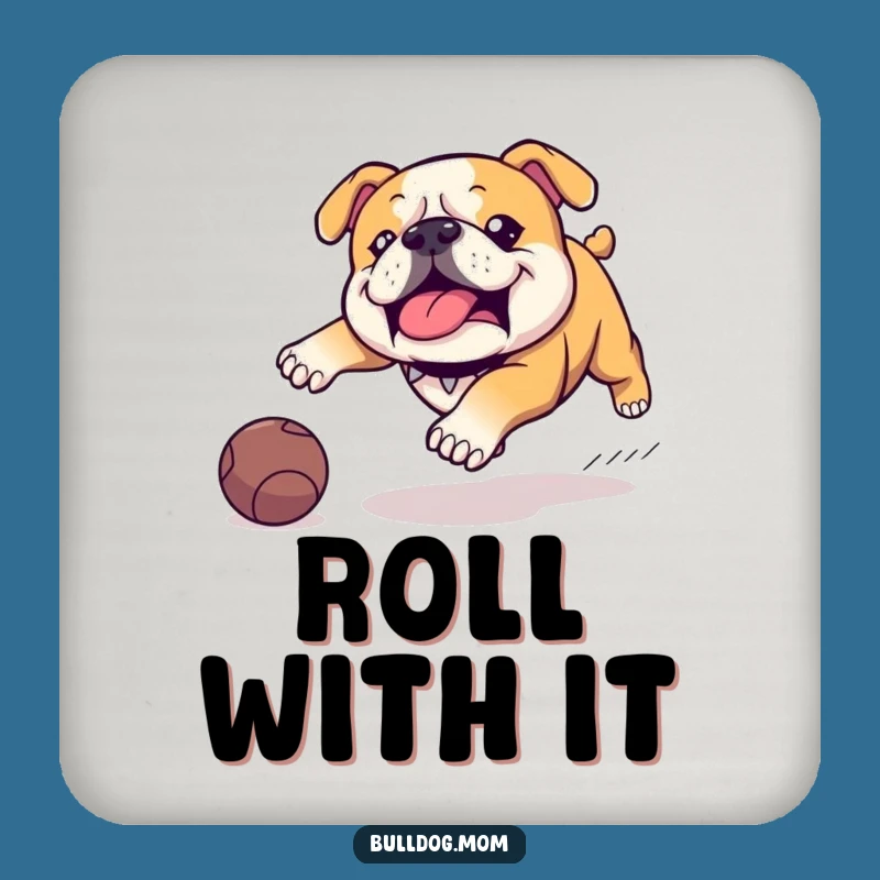 Funny Kawaii Bulldog Drink Coaster, Protect Surfaces with Humorous Style