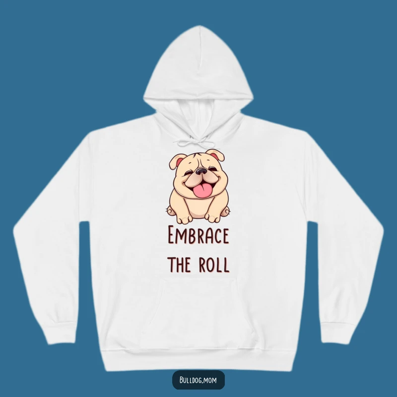 Cozy Funny Kawaii Bulldog Snuggle Hoodie: Soft & Hilarious Comfort