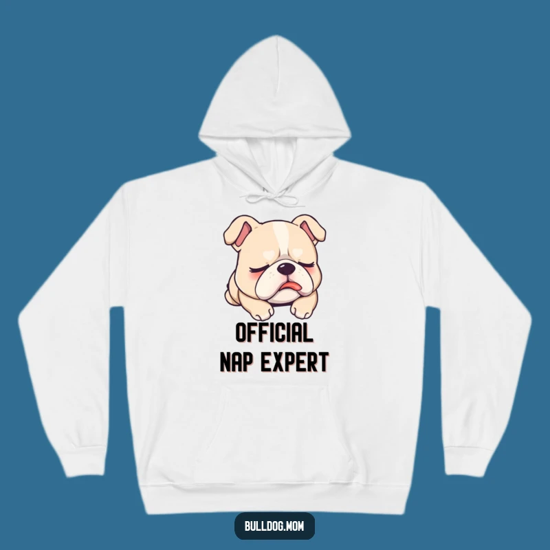 Cozy Funny Sleepy Bulldog Hoodie: Snuggle Up with Hilarious Dreams!