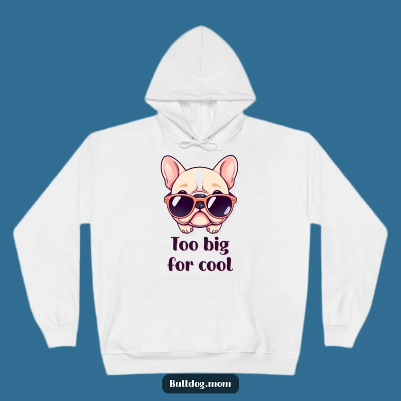 Funny Kawaii Bulldog Hoodie: Cool & Comfy with Big Shades, Ultimate Dog Gift