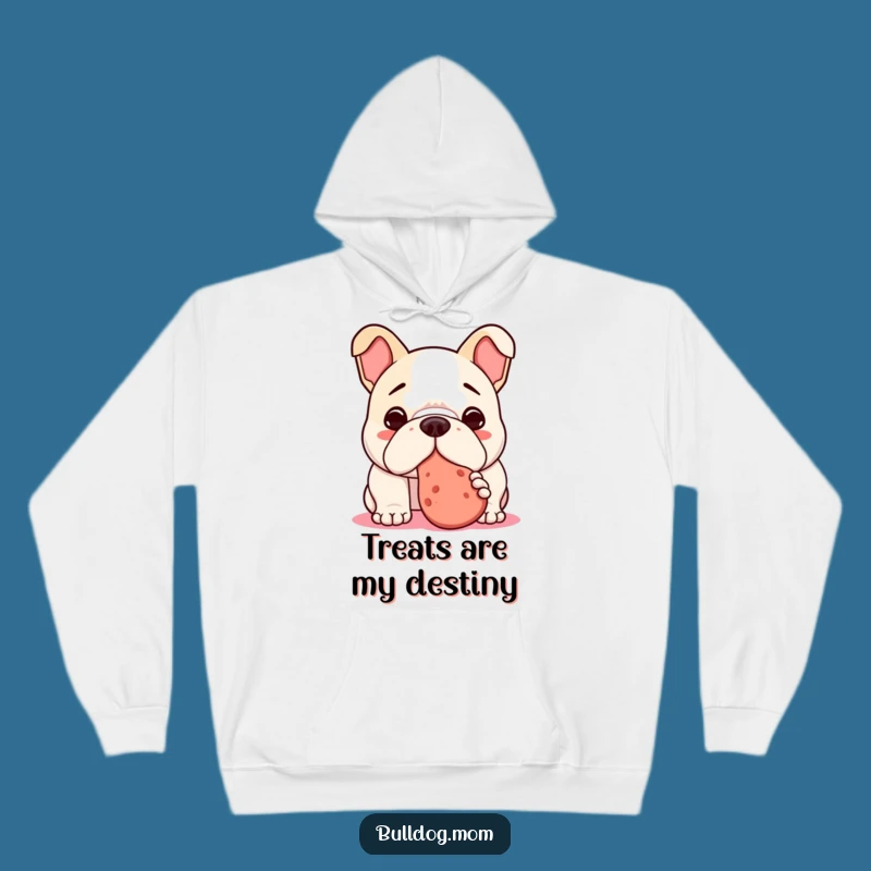 Funny Kawaii Bulldog Treat Hoodie - Eager Pup Sweatshirt Gift