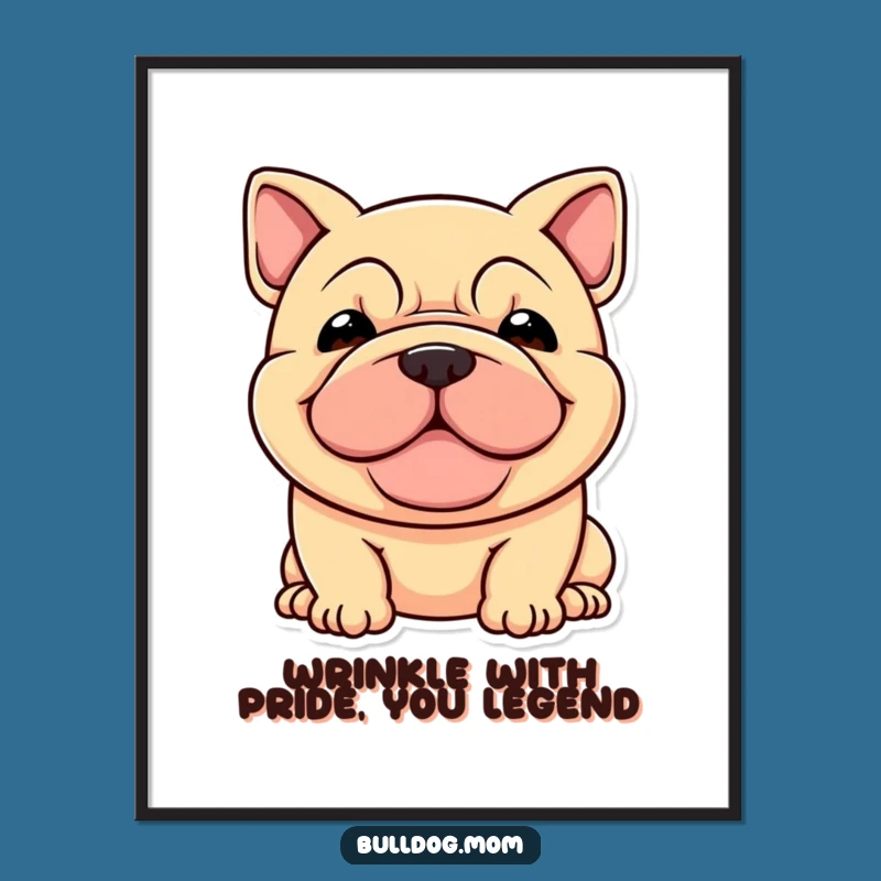 Funny Dog Wall Art Free Printable: Stocky Wrinkly Pup Decor, Downloadable Art