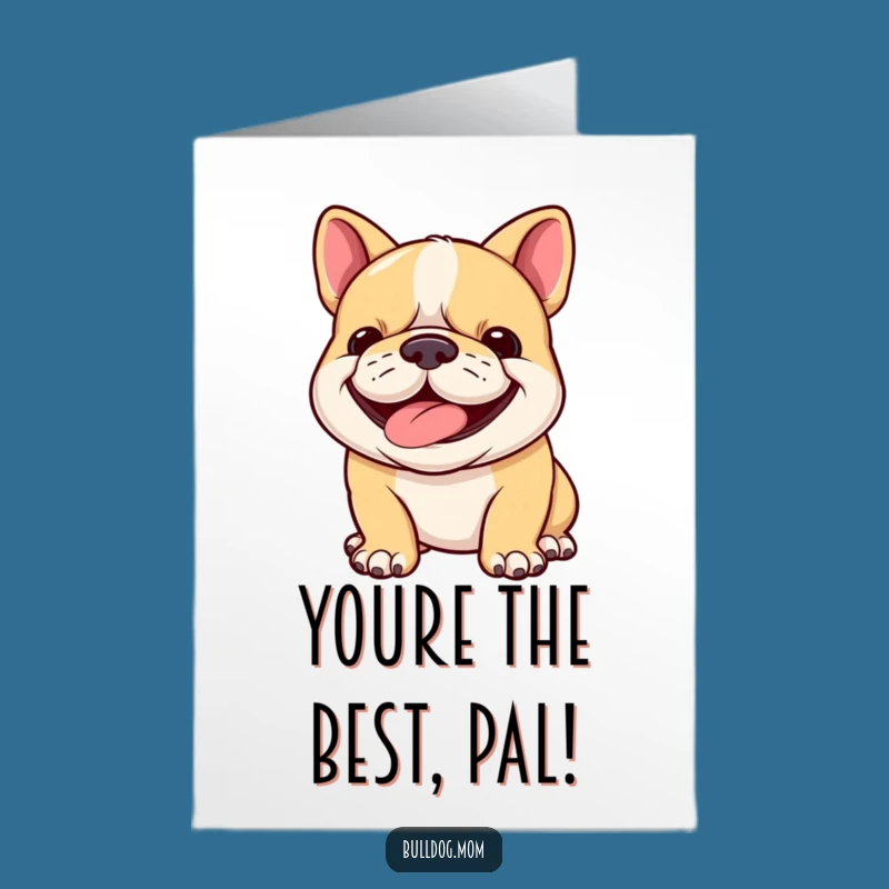 Free Printable Thank You Card: Smiling Bulldog Cub, Express Gratitude Gift