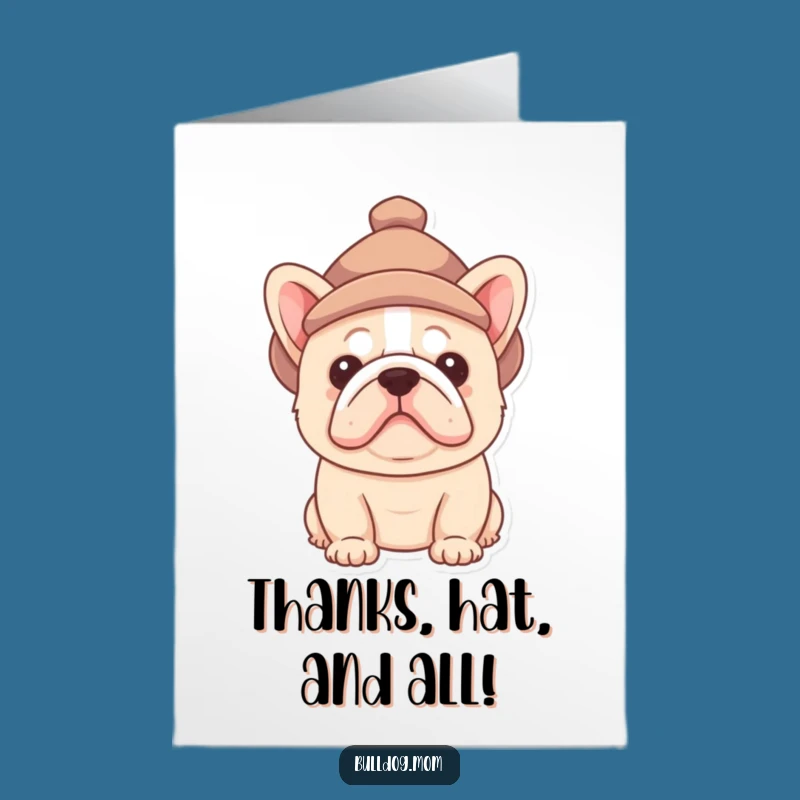 Free Printable Thank You Card: Funny Bulldog Pup Thanks - Sweet Downloadable Gift