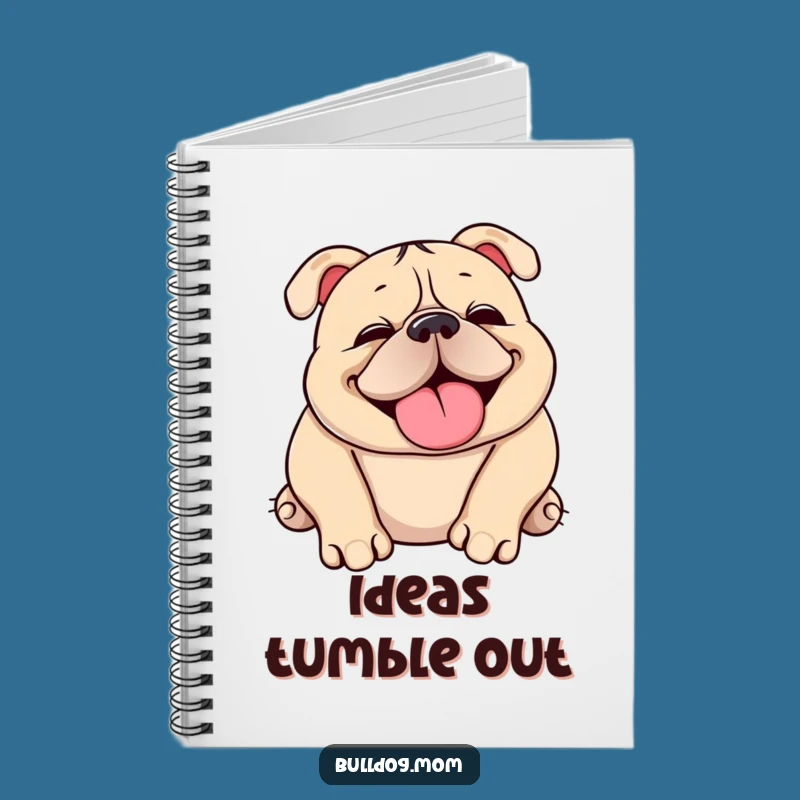Funny Kawaii Bulldog Joyful Notebook: Jot Down Happy Thoughts