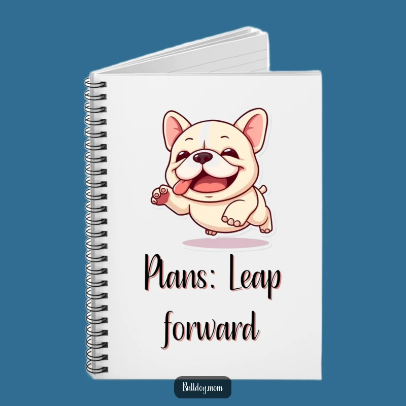 Funny Kawaii Bulldog Notebook: Joyful Clumsy Leap Journal