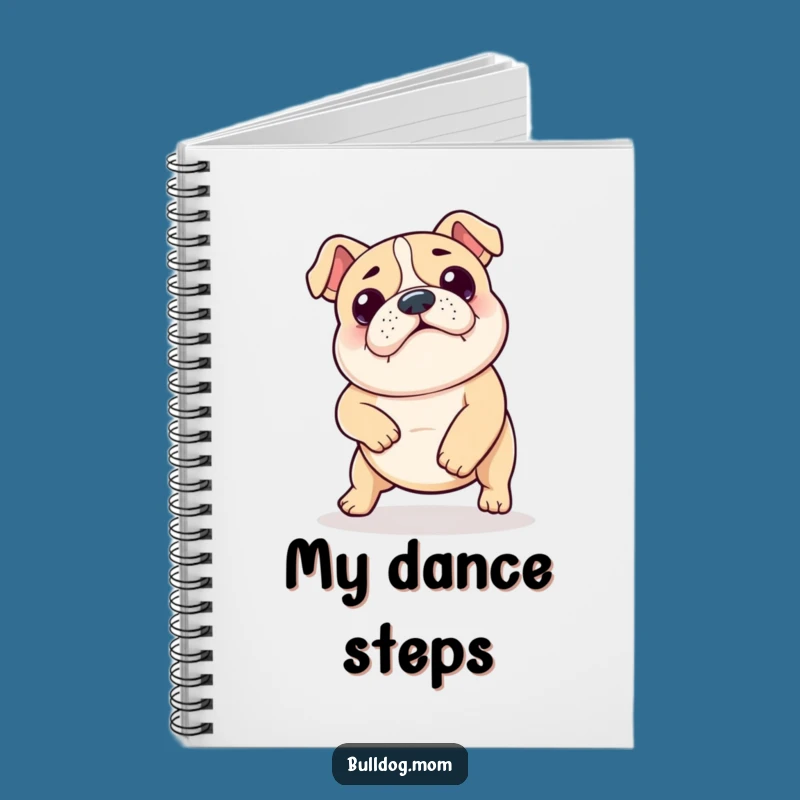 Funny Kawaii Bulldog Shuffle Notebook - Hilarious Dog Journal