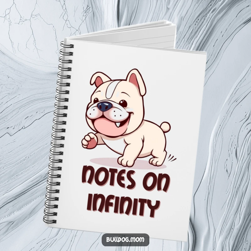 Funny Kawaii Bulldog Notebook: A cute bulldog comically chasing its tail, perfect for writing, planning, and doodling.