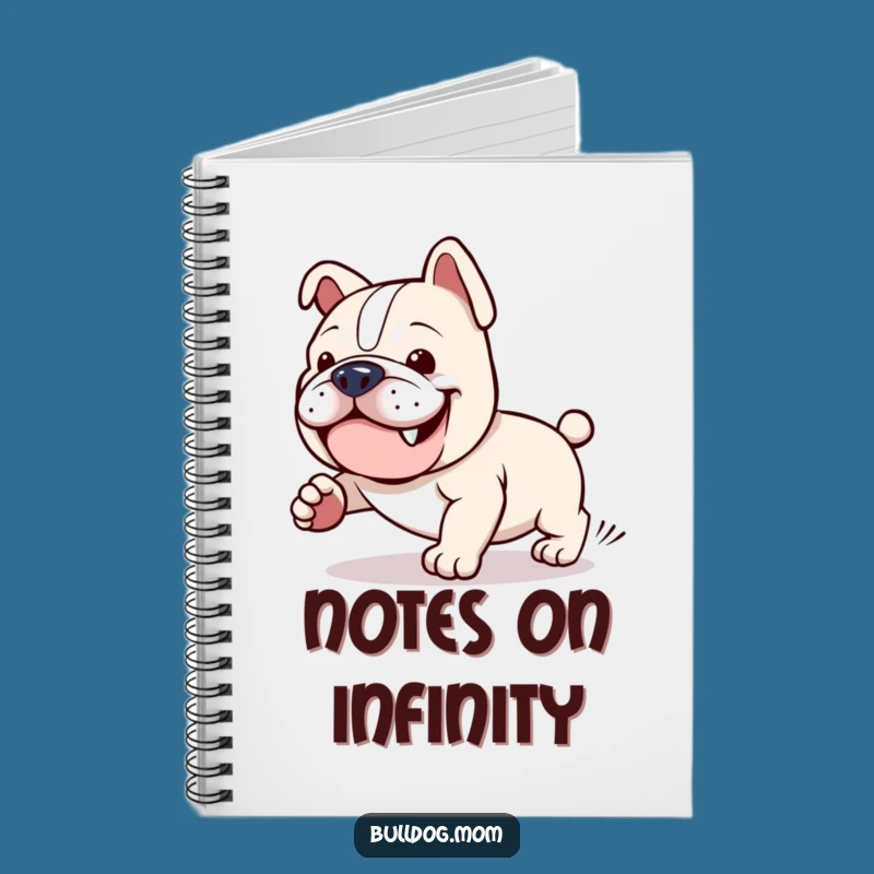 Funny Kawaii Bulldog Notebook: Determined Tail Chasing Journal