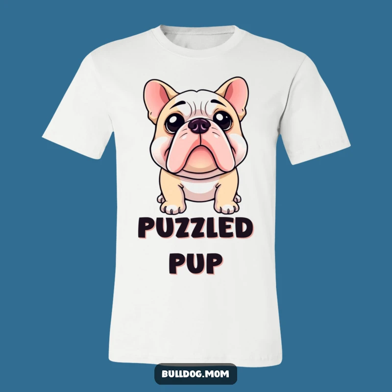 Funny Bulldog Curious Head Tilt T-Shirt: Ponder the Absurd with This Humorous Tee