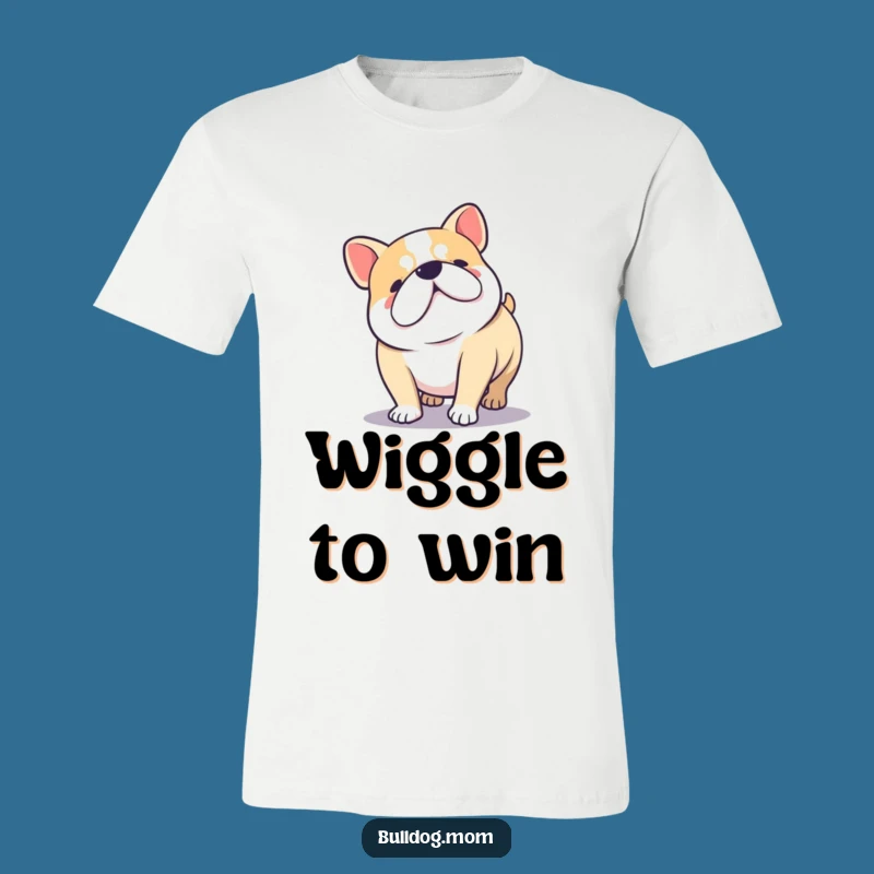 Funny Kawaii Bulldog Wiggle Dance T-Shirt - Chubby Dog Lover Tee Gift