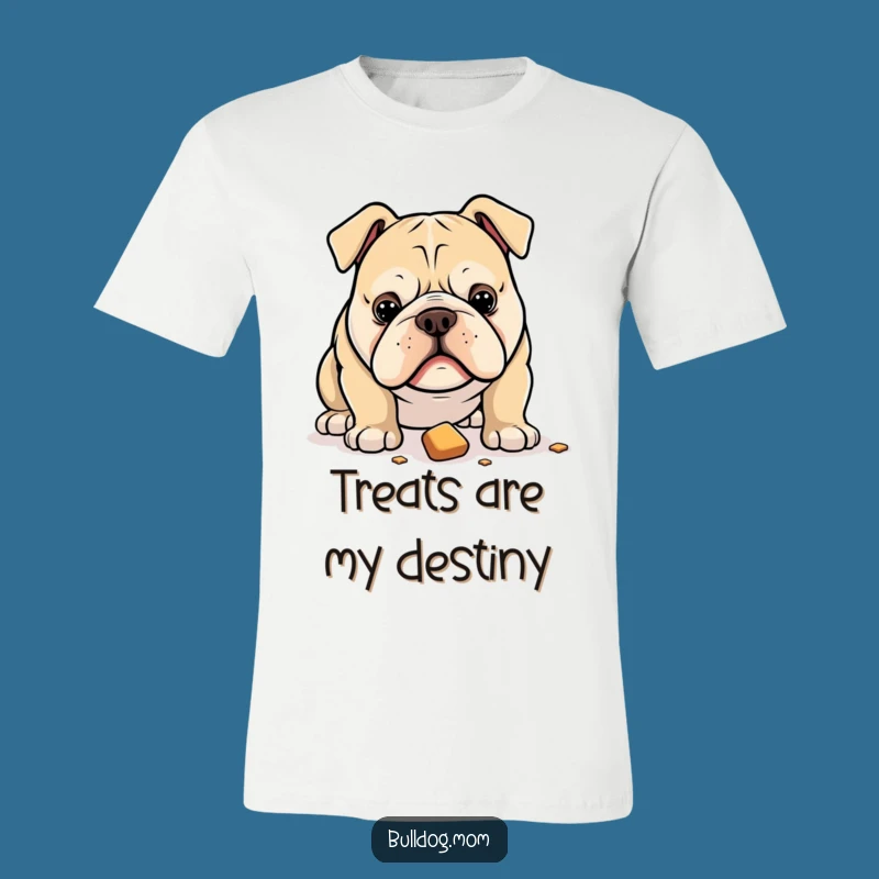 Funny Bulldog Treat T-Shirt: Intense Snack Stare Gift