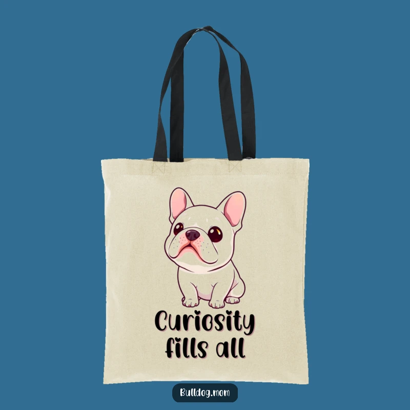 Funny Kawaii Bulldog Curiosity Tote Bag: Hilarious Gift for the Inquisitive!