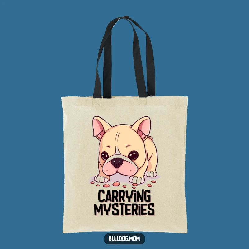 Funny Curious Bulldog Tote Bag: Carry Your Discoveries with Style!