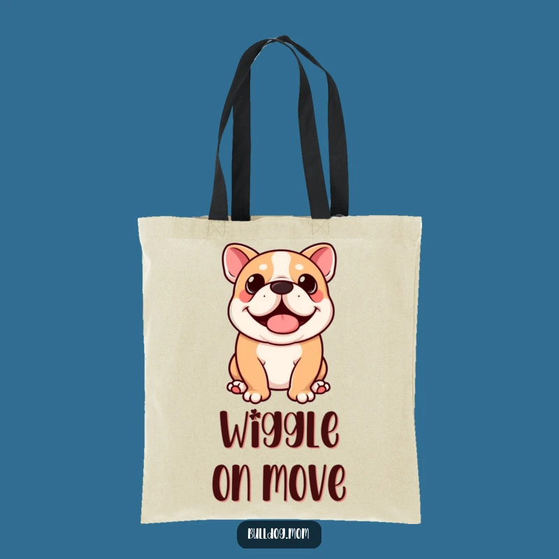 Funny Kawaii Bulldog Tote Bag: Carry Your Wiggle, a Practical Dog Gift